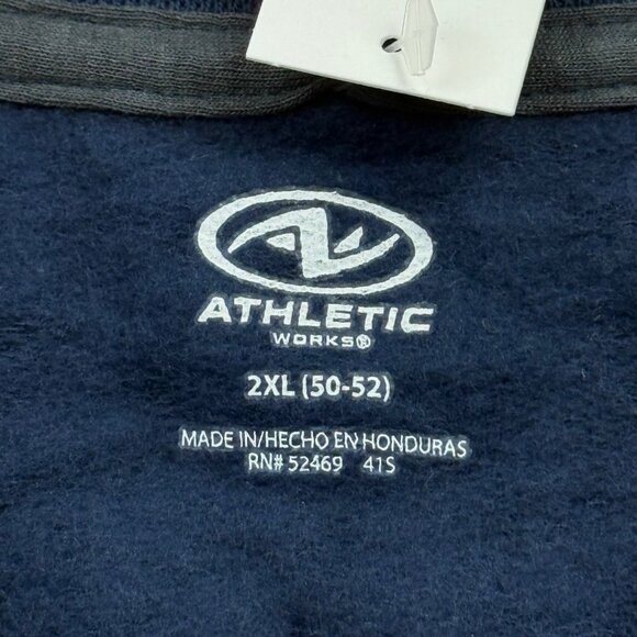 Athletic Works Men's Fleece Blue Sweatshirt 2XL (50-52) Moisture Wicking NWT - Picture 7 of 10